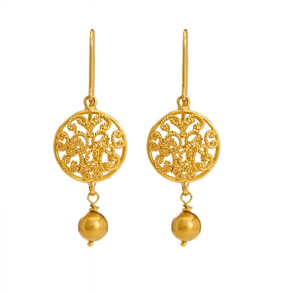 18K Yellow Gold Gold  Earrings for women