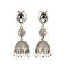 925 Sterling Silver Silver Synthetic Pearl Jhumki for women image 1