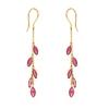 18K Yellow Gold Gold Ruby Earrings for women image 1