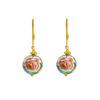 18K Yellow Gold Gold Pearl Earrings for women image 1