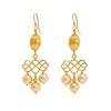22K Yellow Gold Gold Cultured Freshwater Pearl Earrings for women image 1