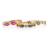 18K Yellow Gold Gold Ruby,Blue Sapphire,Diamond,Emerald Stacking Ring for women image 1