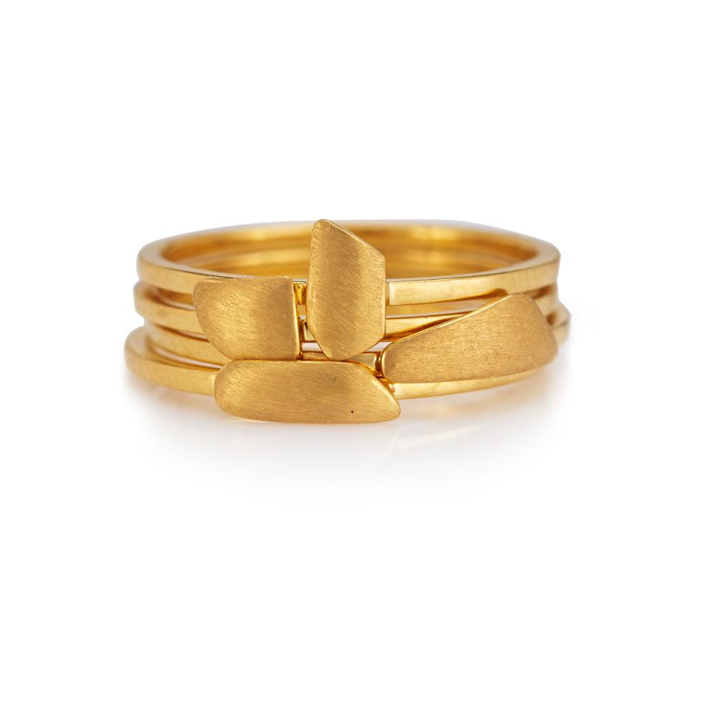 18K Yellow Gold Gold  Stacking Ring for women