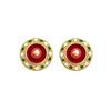 18K Yellow Gold Gold Coral Earrings for women image 1