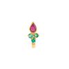 22K Yellow Gold Gold Ruby,Emerald Nosepins for women image 1