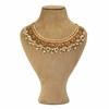 22K Yellow Gold Gold Cultured Rice Pearl,Tourmaline Necklaces for women image 1