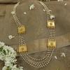 22K Yellow Gold Gold Cultured Freshwater Pearl,Diamond Necklaces for women image 1