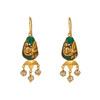 18K Yellow Gold,925 Sterling Silver Silver,Gold Printed Bead Earrings for women image 1