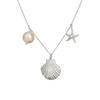 925 Sterling Silver Silver Synthetic Pearl Pendants for women image 1
