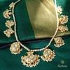 22K Yellow Gold Gold Natural Basra Pearl,Uncut Diamond,Diamond Necklace Set for women image 1