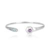 925 Sterling Silver Silver Blue Topaz,Amethyst Bangle for women image 1