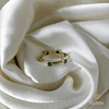18K Yellow Gold Gold Emerald Rings for women image 1