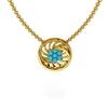 18K Yellow Gold Gold Turquoise Pendants for women image 1