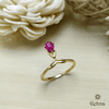 18K Yellow Gold Gold Ruby Rings for women image 1