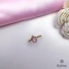 18K Yellow Gold Gold Pink Sapphire Rings for women image 1