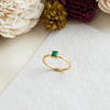 22K Yellow Gold Gold Emerald Rings for women image 1