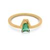 22K Yellow Gold Gold Emerald Rings for women image 1