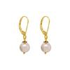 18K Yellow Gold Gold Cultured South Sea Pearl Earrings for women image 1