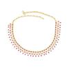 18K Yellow Gold Gold Diamond,Ruby Necklace Set for women image 1