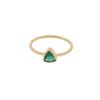 18K Yellow Gold Gold Emerald Rings for women image 1