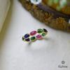18K Yellow Gold Gold Ruby,Blue Sapphire,Emerald Rings for women image 1
