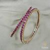 18K Yellow Gold Gold Ruby Bangle for women image 1