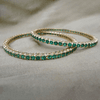 18K Yellow Gold Gold Emerald Bangle for women image 1