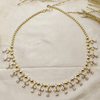 18K Yellow Gold Gold Diamond Necklace Set for women image 1