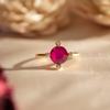 18K Yellow Gold Gold Ruby,Diamond Rings for women image 1