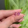 18K Yellow Gold Gold Pink Sapphire Earrings for women image 1