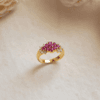 18K Yellow Gold Gold Ruby,Diamond Rings for women image 1