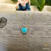 18K Yellow Gold Gold Turquoise Chain for women image 1