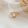 22K Yellow Gold Gold Natural Keshi Pearl Rings for women image 1