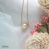 18K Yellow Gold Gold Cultured South Sea Pearl Chain for women image 1