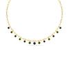 14K Yellow Gold Gold Blue Sapphire,Emerald Chain for women image 1