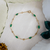 18K Yellow Gold Gold Diamond,Emerald Bracelets for women image 1