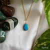 18K Yellow Gold Gold Turquoise Pendants for women image 1