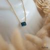 18K Yellow Gold Gold Blue Topaz Chain for women image 1