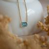 18K Yellow Gold Gold Blue Topaz Chain for women image 1