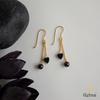 18K Yellow Gold Gold Cultured Freshwater Pearl,Hematite Earrings for women image 1