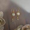 18K Yellow Gold Gold Cultured Freshwater Pearl Earrings for women image 1