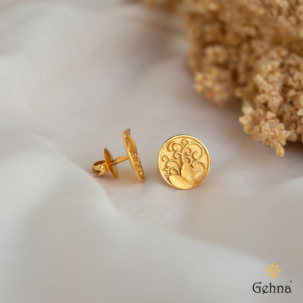 22K Yellow Gold Gold  Earrings for women