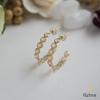 18K Yellow Gold Gold Opal Earrings for women image 1