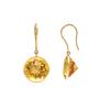 18K Yellow Gold Gold Citrine Earrings for women image 2