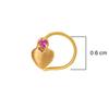 22K Yellow Gold Gold Ruby Nosepins for women image 2