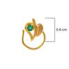22K Yellow Gold Gold Emerald Nosepins for women image 2