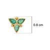 22K Yellow Gold Gold Emerald Nosepins for women image 2
