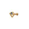 22K Yellow Gold Gold Blue Sapphire Nosepins for women image 2