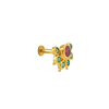 22K Yellow Gold Gold Ruby,Emerald Nosepins for women image 2