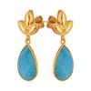 925 Sterling Silver Silver Turquoise Earrings for women image 2
